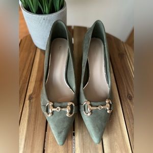 Olive Green Women Dress Shoes